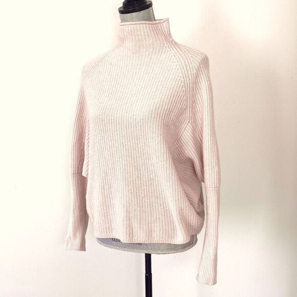 Club Monaco Cashmere Powder Pink Cowl Neck Sweater sz S/P - Picture 3 of 15